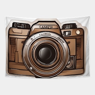 Vintage Camera Illustration Sticker No. 872 Tapestry