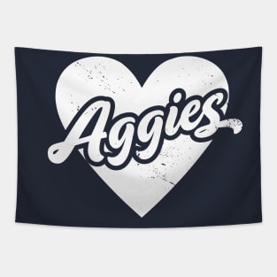 Vintage Aggies School Spirit // High School Football Mascot // Go Aggies Tapestry