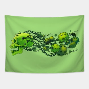 skull virus Tapestry