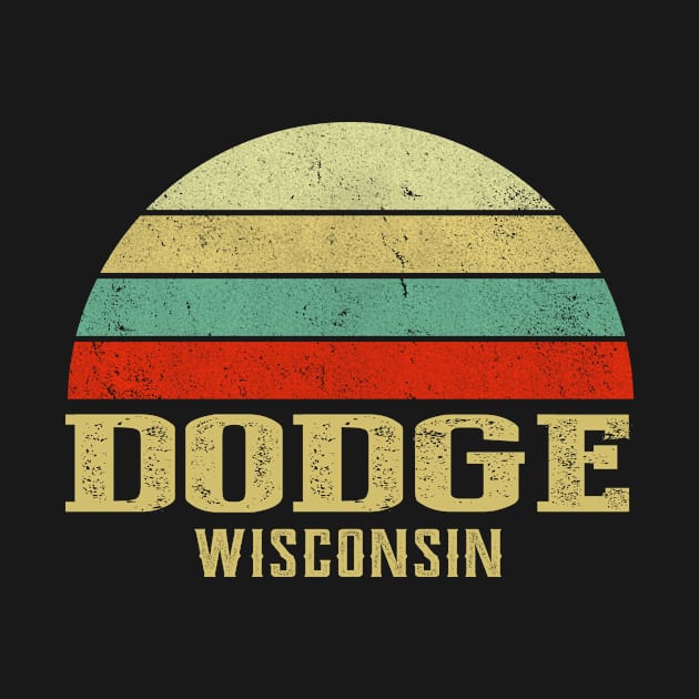 Dodge Wisconsin Vintage Retro Sunset by Curry G