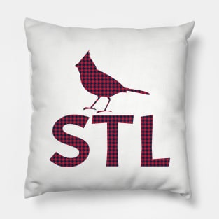 Cardinals Houndstooth Blue Pillow