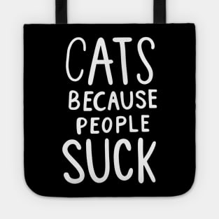 Cat because people suck Tote