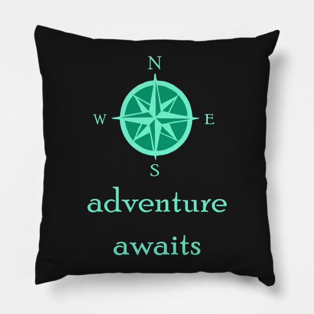 Adventure Awaits Pillow by ckrickett