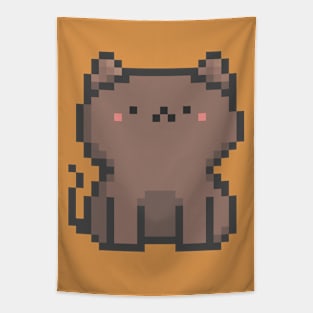 Pixel Quiet Cat 12 Tapestry