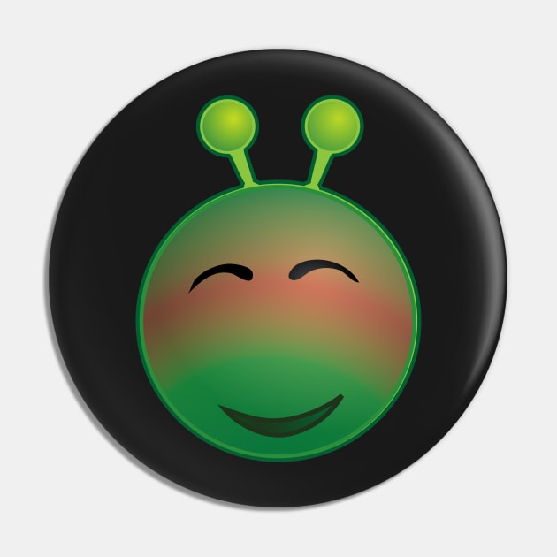 Funny Alien Monster ET Extraterrestrial Martian Green Man Emoji for Women, Men and Kids 12 Pin by PatrioTEEism