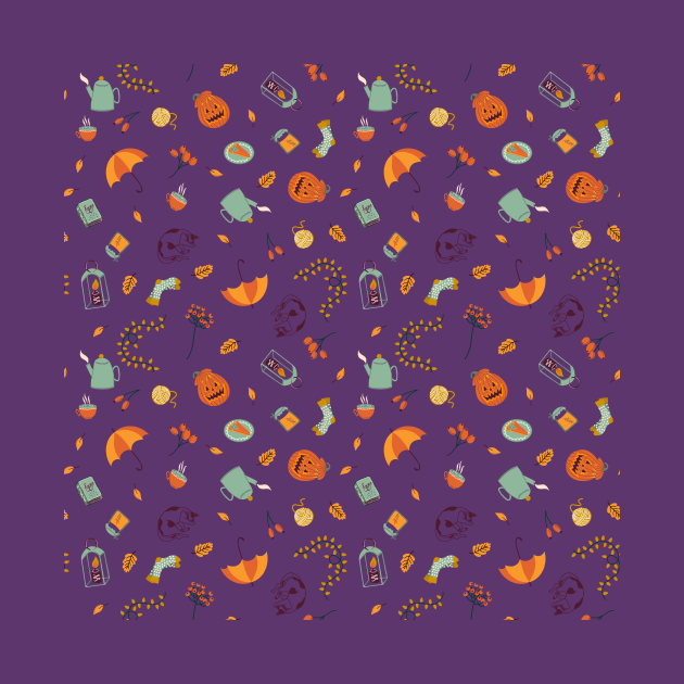 Pattern with different autumn elements by DanielK