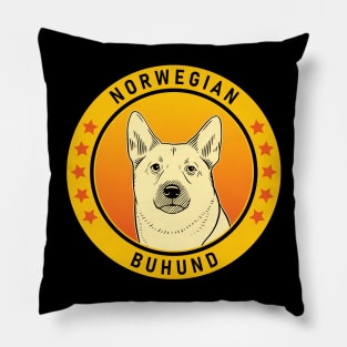 Norwegian Buhund Dog Portrait Pillow