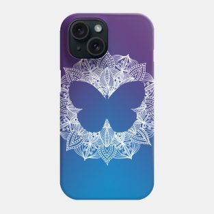 mandala circle butterfly Phone Case