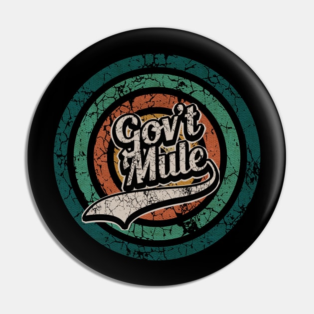 Gov't Mule // Retro Circle Crack Vintage Pin by People Mask