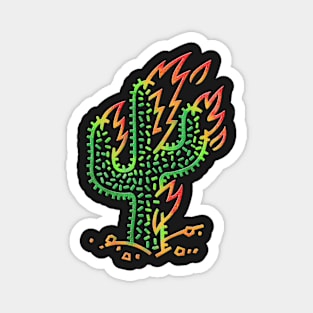 flaming cactus (colour) Magnet