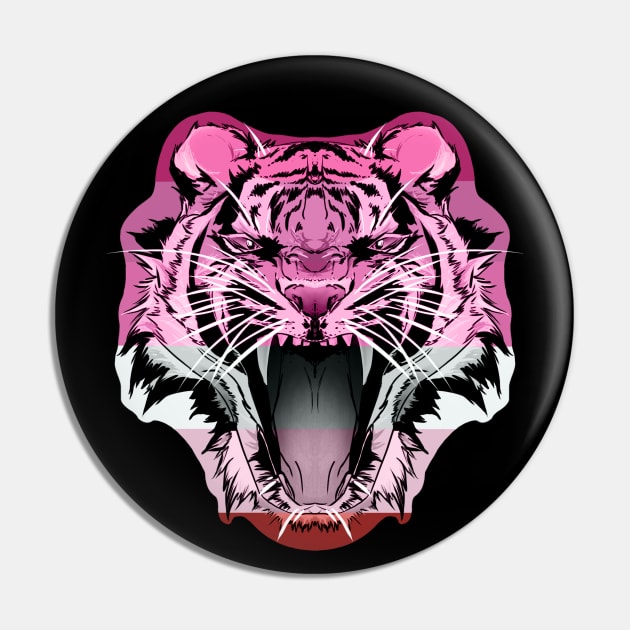 illustrated TIGER PRIDE series - (lipstick lesbian flag pride) Pin by illustratelaw