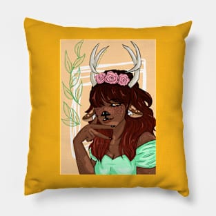 Deer girl Pillow