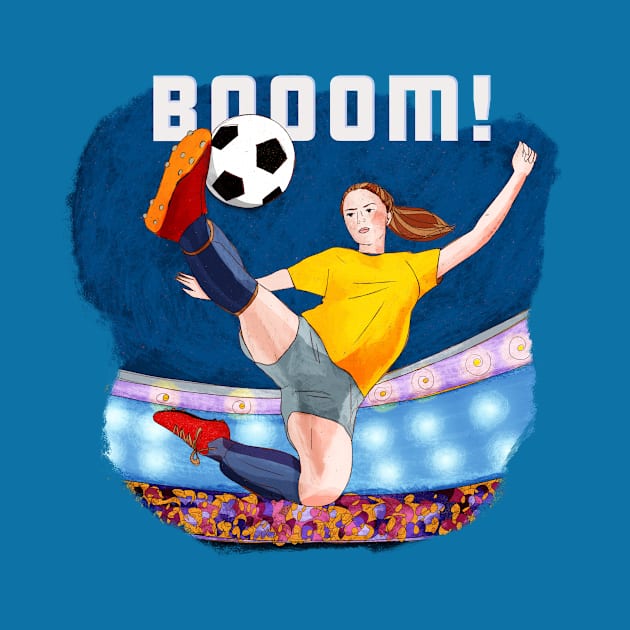 Booom! Soccer girl by SW10 - Soccer Art