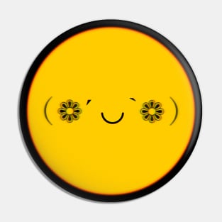 happy and cool Emoji Pin