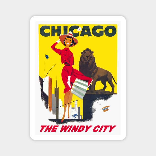 Chicago The Windy City Magnet by RockettGraph1cs