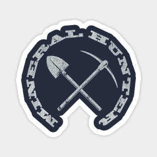 Mineral Hunter – Distressed White Logo Magnet