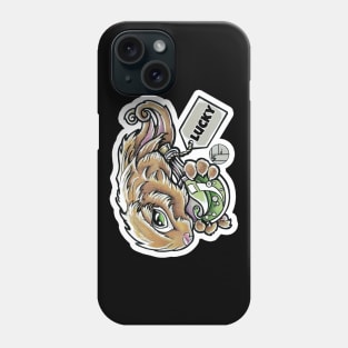 Lucky Rabbit - White Outlined Version Phone Case