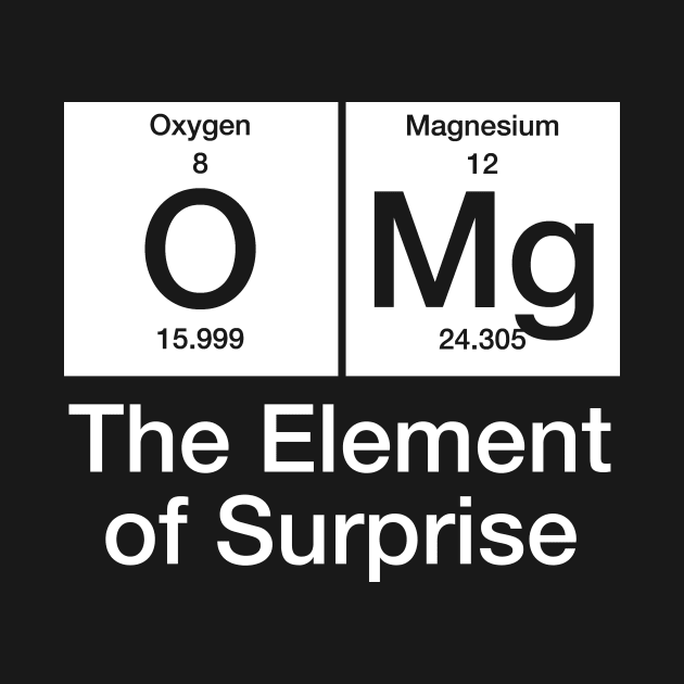 Periodic Table OMg The Element Of Surprise Funny Science by Wakzs3Arts