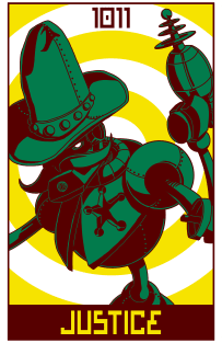 Robo Tarot: Justice Sticker