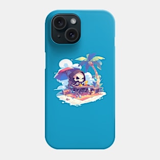 grim reaper at vacation Phone Case