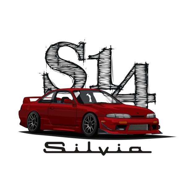 Nissan Silvia S14 Red by Ajie Negara