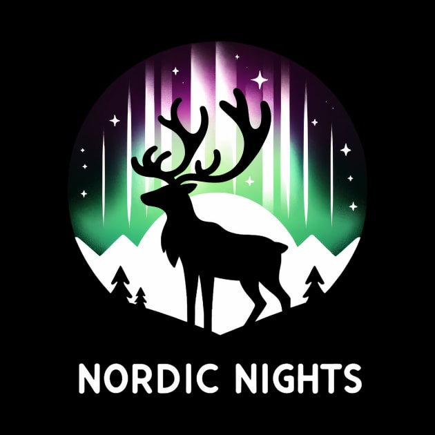 Nordic Reindeer Silhouette by EternalEntity