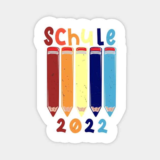 Stifte Schule 2022 Schulbeginn T shirt Magnet by chilla09