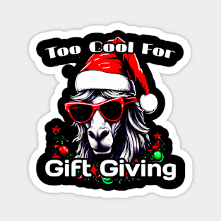 Too Cool For Gift Giving - Christmas Unicorn Magnet