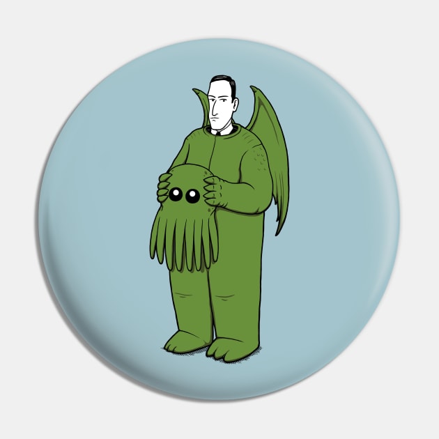 Cthulhu Mascot Pin by pigboom