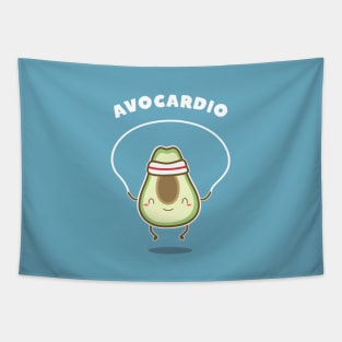 Avocardio funny fitness pun Tapestry