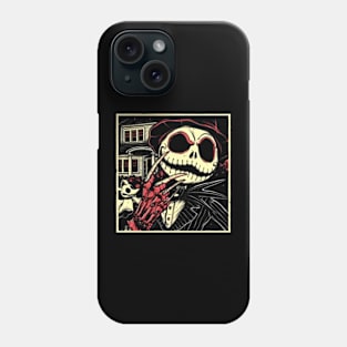 Graphic Vintage Movie Skellington Design Character Phone Case