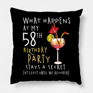 58Th Birthday - What Happens 58Th Birthday Pillow