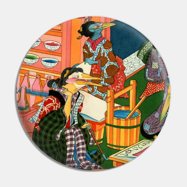 Ukiyo-e Re-Mix Series/ Revenge of the Tori (crop) Pin by MoiraHahnArt