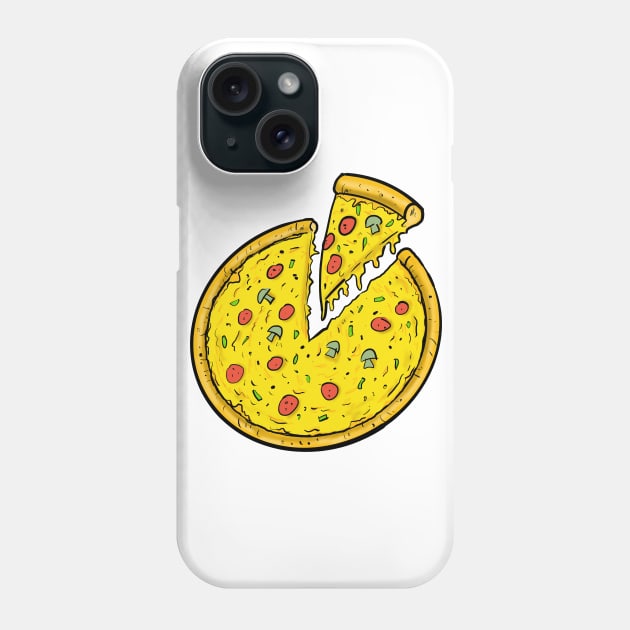 Pizza Time Phone Case by tabslabred