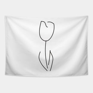 Fringe white tulip Tapestry