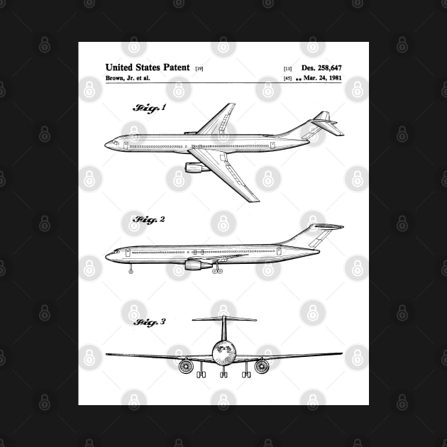 Boeing 777 Airliner Patent - 777 Airplane Art - Black And White by patentpress