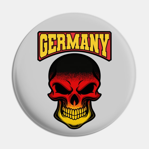 GERMANY FLAG IN A SKULL EMBLEM Pin by VERXION