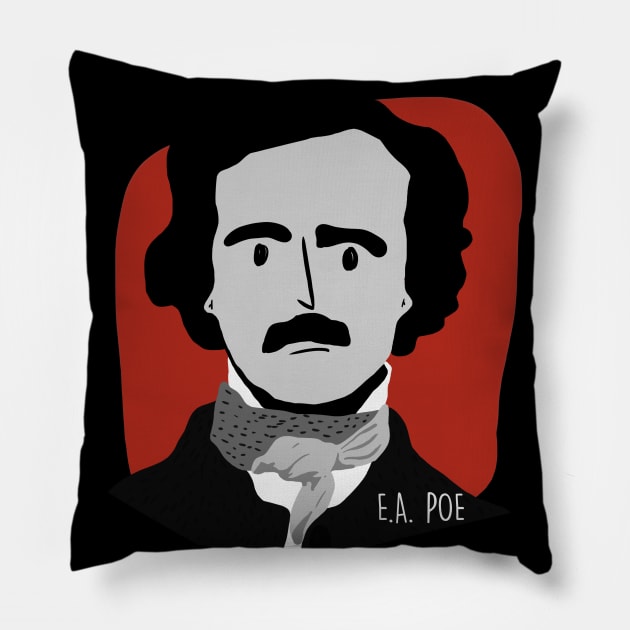 Edgar Allan Poe Pillow by DavoliShop