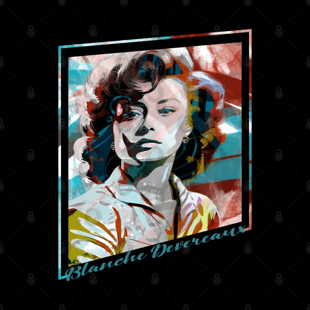 Blanche Devereaux-Abstract Expressionist Potrait by CreatenewARTees