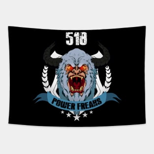 518 power freaks - badge Tapestry