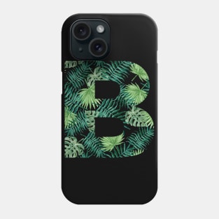 B letter - palm leaves Phone Case