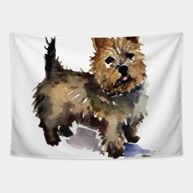 Watercolor Cairn Terrier - Dog Lovers Tapestry by Edd Paint Something