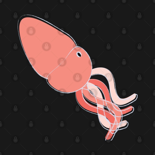 Minimalistic Squid by emadamsinc