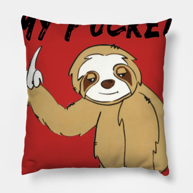 Sloth I Found This In My Pocket It's For You Pillow by Phylis Lynn Spencer