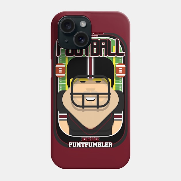 American Football Black and Maroon - Enzone Puntfumbler - Sven version Phone Case by Boxedspapercrafts