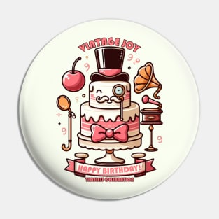 vintage birthday cake Pin