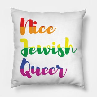 Nice Jewish Queer (NJQ) Pillow