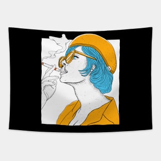 Smoking Girl Tapestry