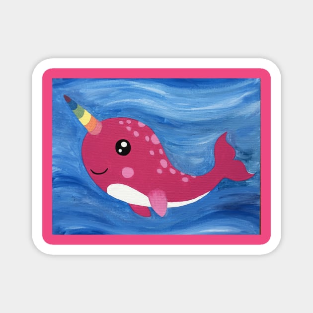 Narwhal Rainbow Cutie Magnet by Elokint