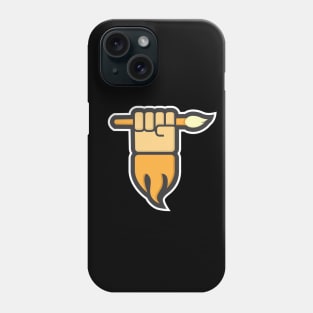 power fist paint brush Phone Case